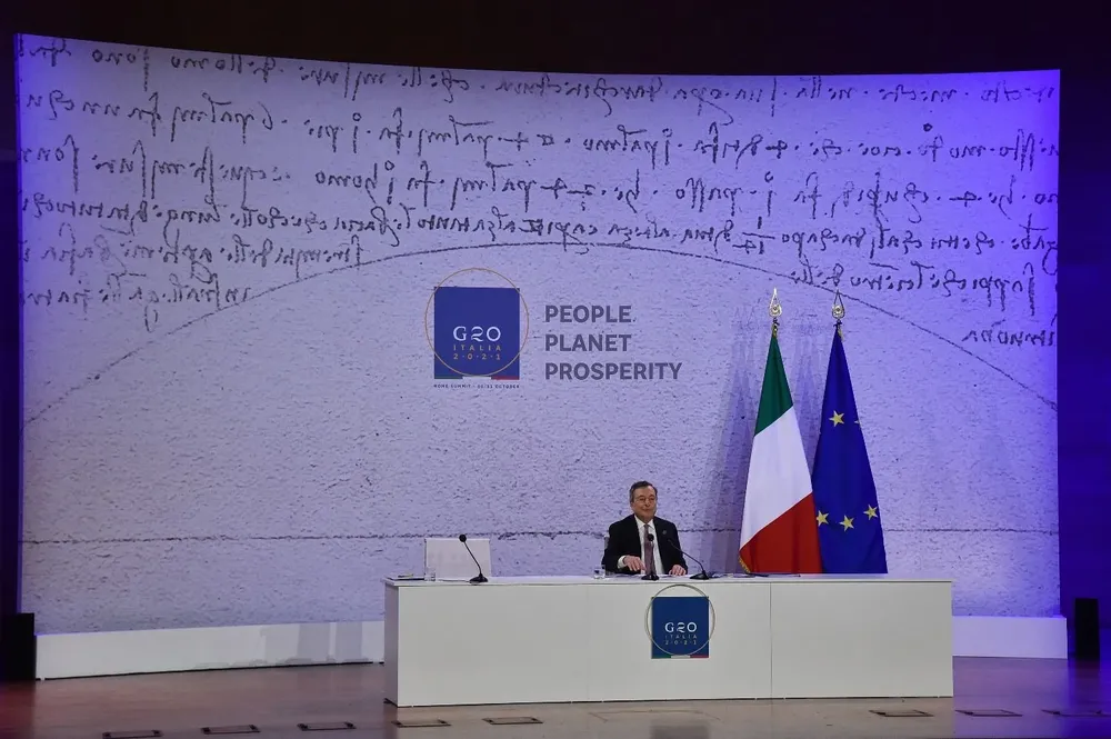 El primer ministro italiano, Mario Draghi, dijo estar orgulloso de los resultados conseguidos en la cumbre