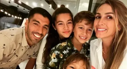 Luis Suárez y familia
