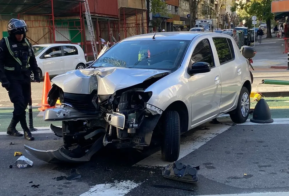 Así quedó el auto