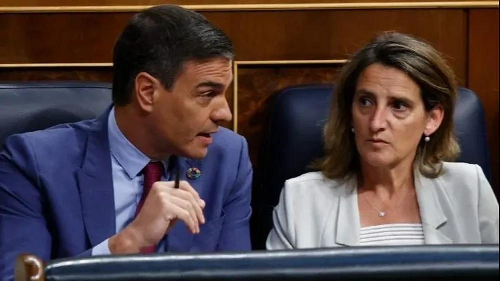 edro Sánchez y Teresa Ribera, en el Congreso.