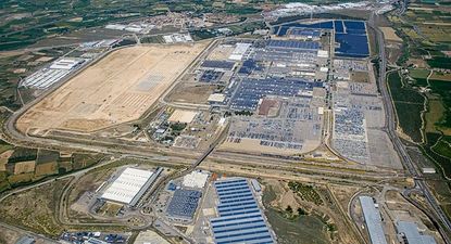 Obras de la gigafactoría de CATL y Stellantis en Zaragoza.