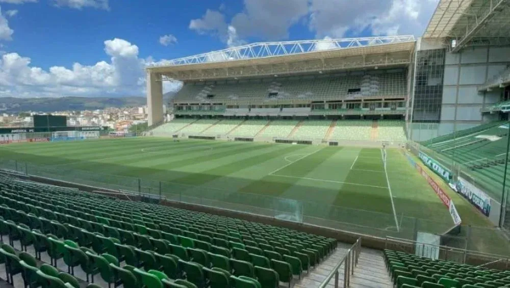 Así se encuentra el Estadio Raimundo Sampaio en la tarde de este miércoles a la espera del debut de Peñarol en la Copa Sudamericana