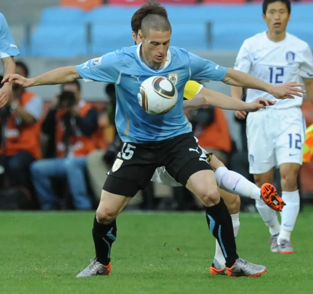 El Ruso Pérez con la celeste en Sudáfrica 2010