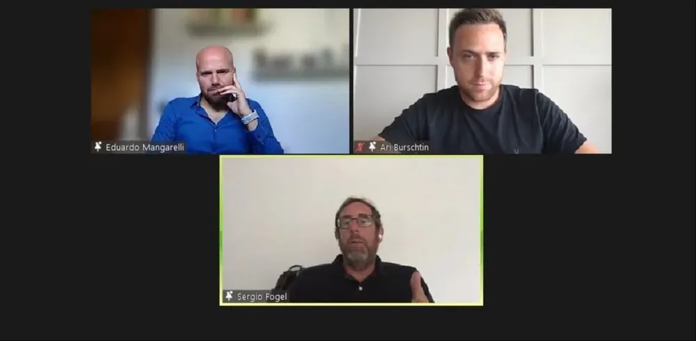 Eduardo Mangarelli, presidente de Endeavor Uruguay, junto a Ariel Burschtin y Sergio Fogel