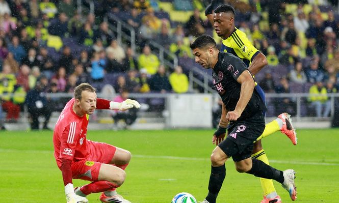 Luis Suárez con Inter Miami ante Nashville SC por la MLS