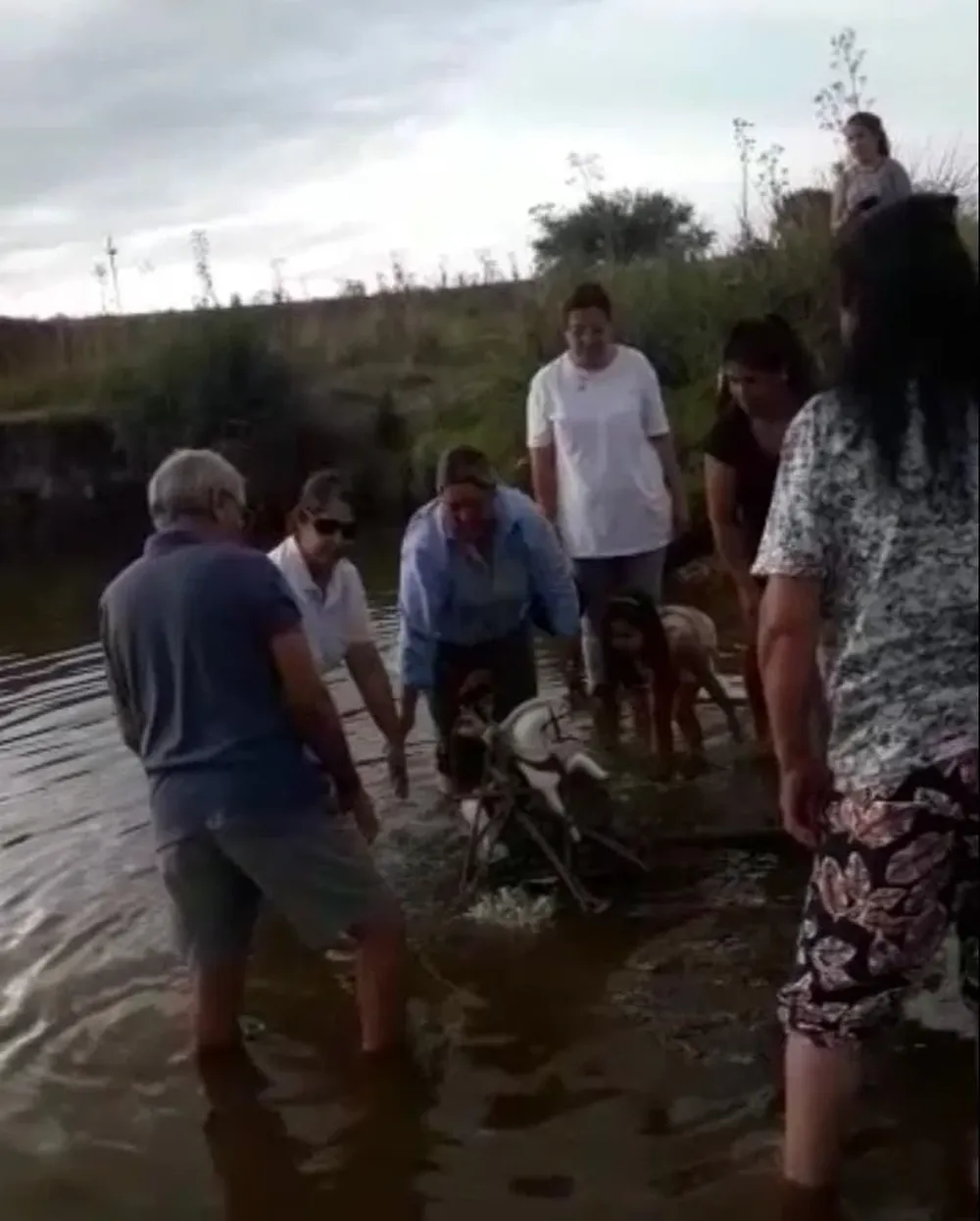 Bañaron a San Jorge en Durazno