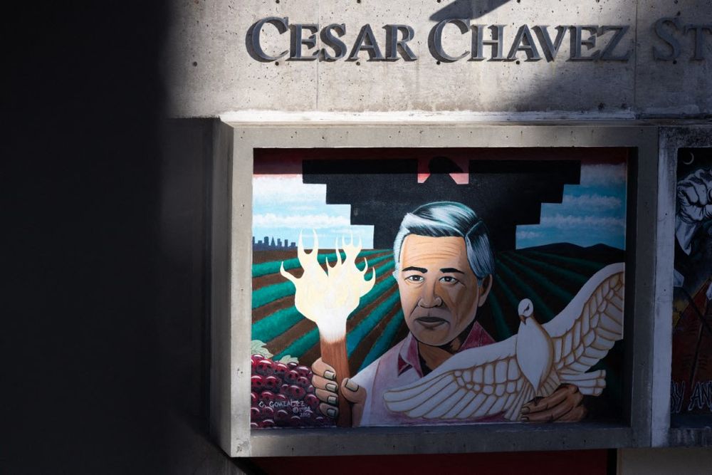 Un mural de Chávez en la Universidad de San Francisco