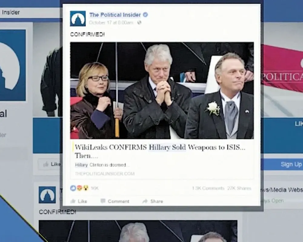 Una de las tantas noticias falsas que circularon en la campaña de EEUU: Clinton vendiendo armas a EI Estado Islamico