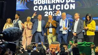 Los candidatos de la coalición en la Plaza Varela