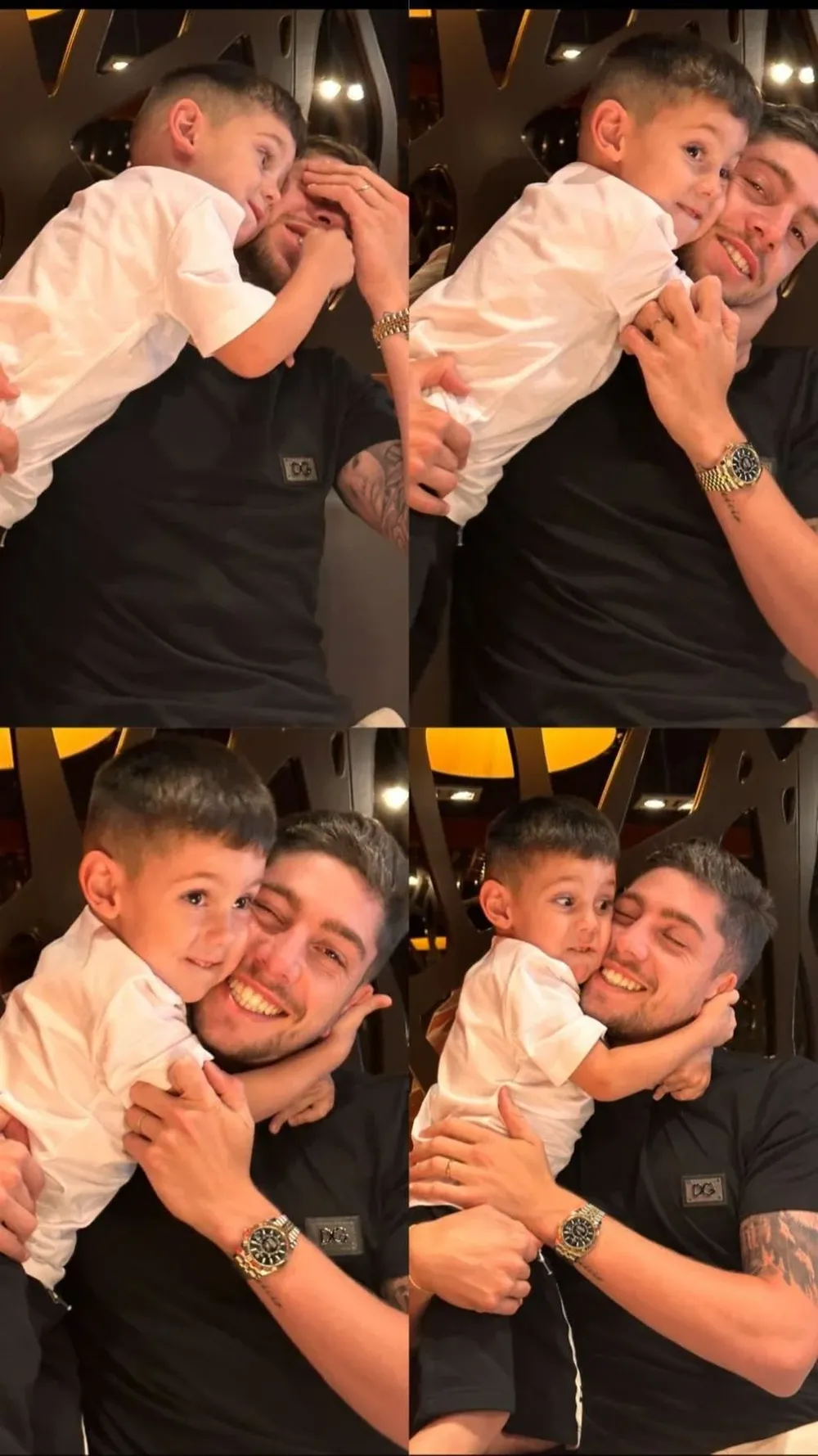 Federico Valverde aprovechó el domingo libre en familia junto a su hijo Benicio