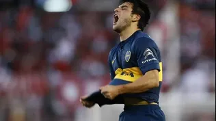 Lodeiro festeja el gol ante River