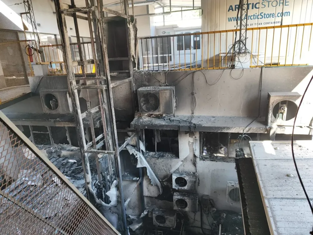 Así quedó el segundo piso del Servicio Nacional de Sangre afectado por el incendio