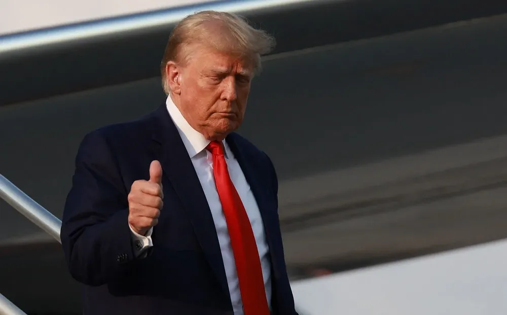 Así llegaba Trump a Atlanta