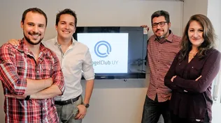Santiago Pehar, Martín Alcalá Rubí, Martín Larre y Cecilia Amorín.