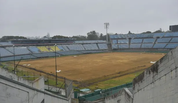 Así lucía el Estadio Centenario este viernes, a tres meses de la primera final de las copas de Conmebol