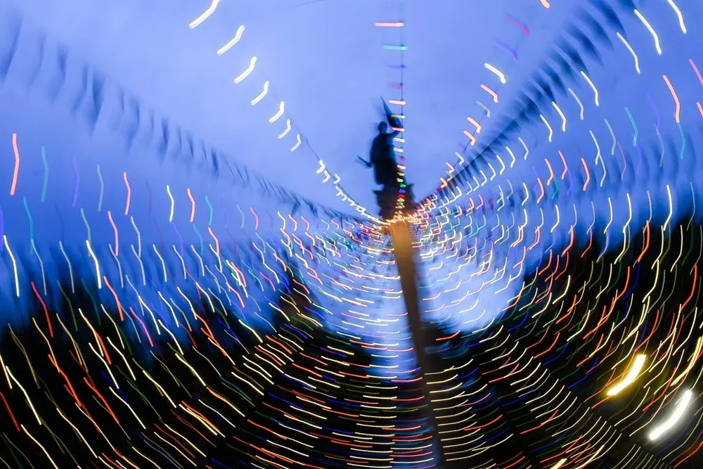 Luces sobre la plaza Cagancha (foto archivo)
