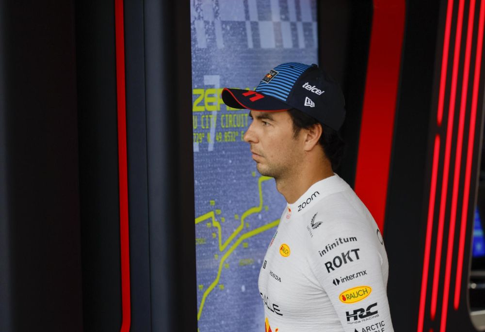 Checo Pérez tras el Gran Premio de Baku.