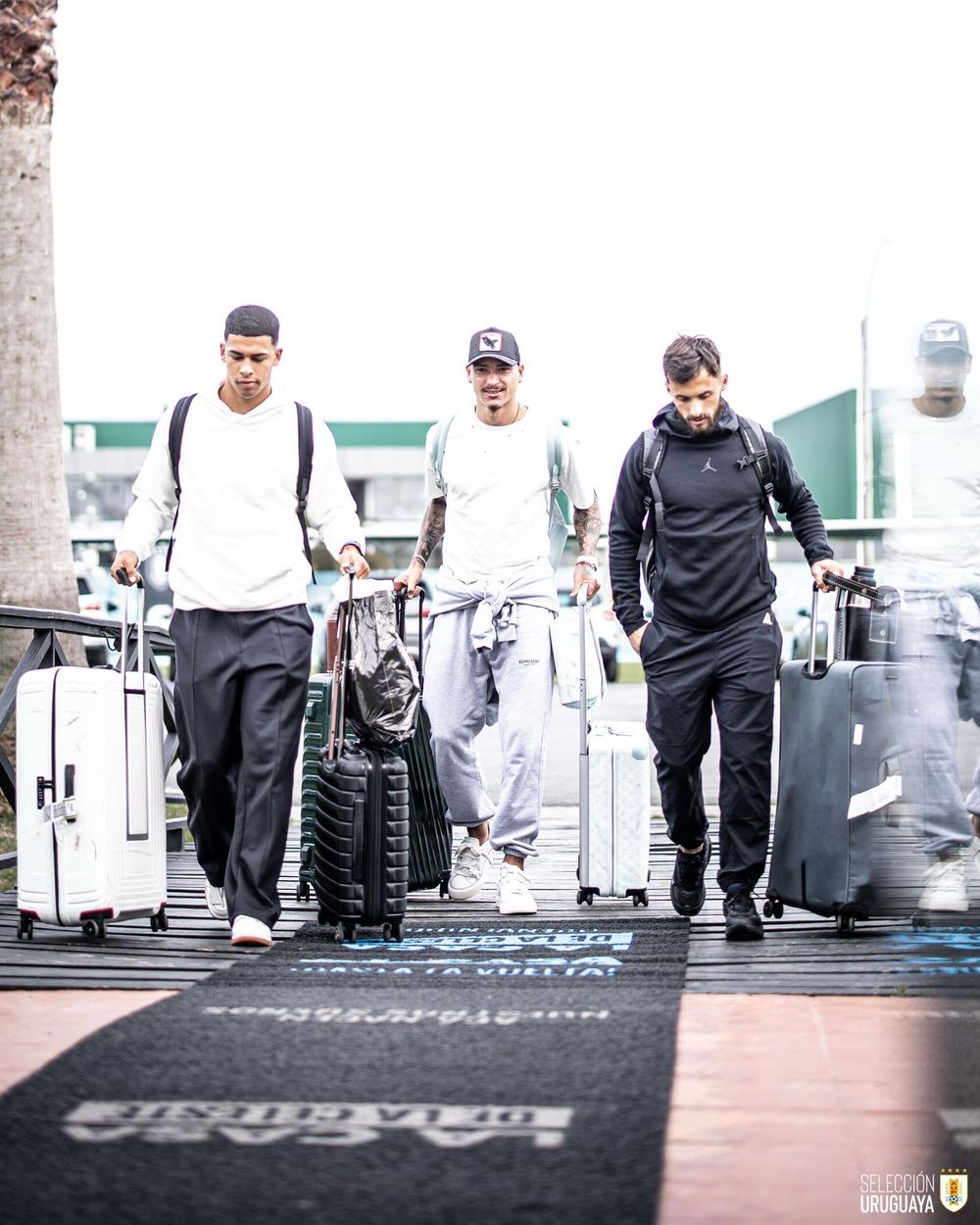 Santiago Mouriño, Darwin Núñez y Marcelo Saracchi