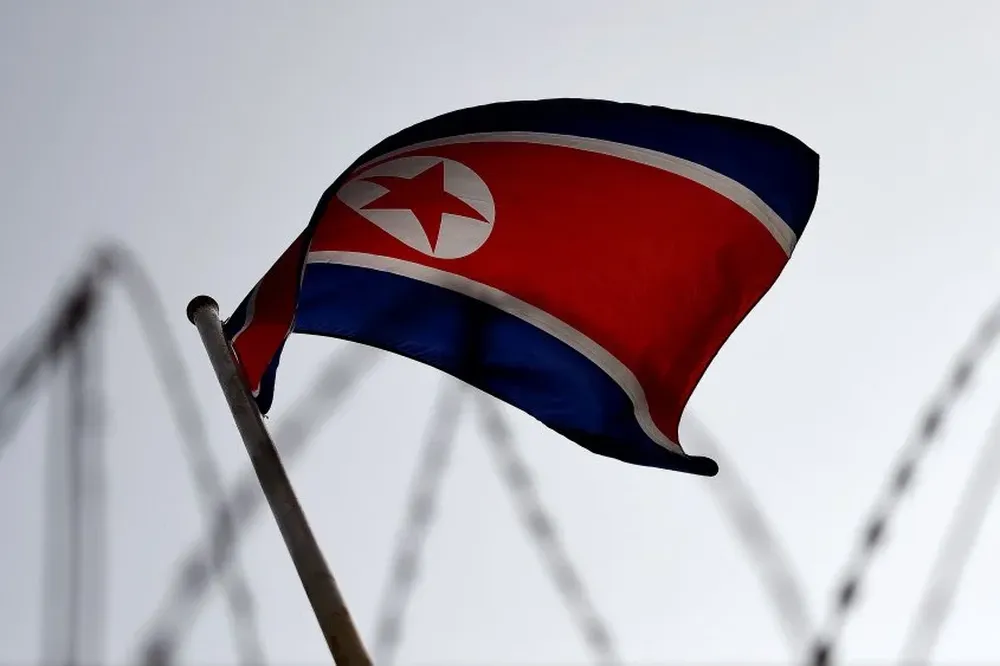 La bandera norcoreana.