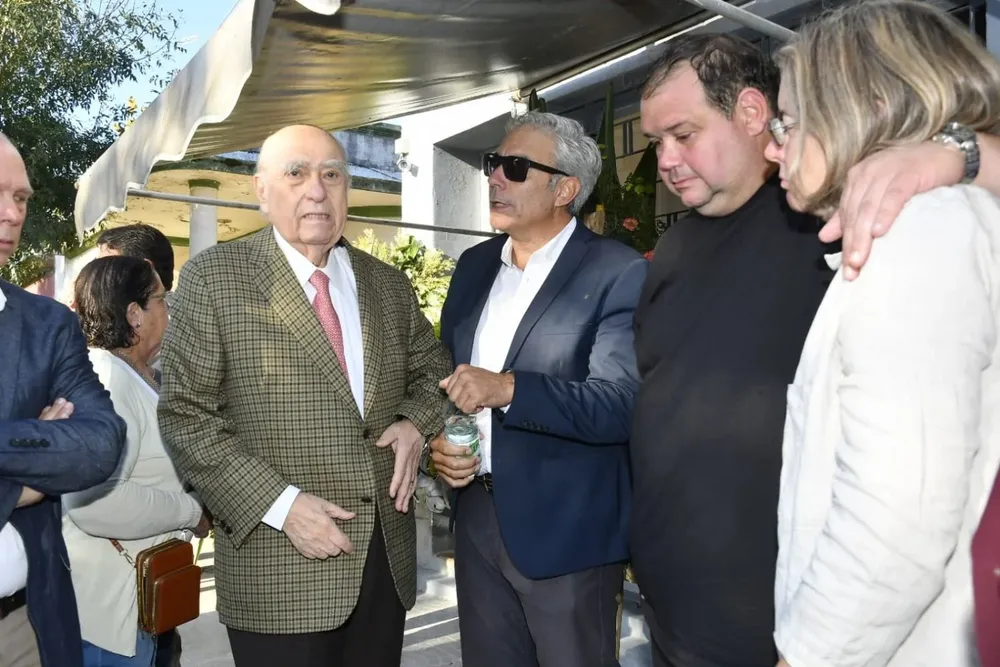 El presidente Lacalle Pou a su llegada a San Bautista