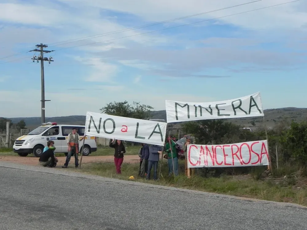 Protestas de productores en la zona de Aiguá