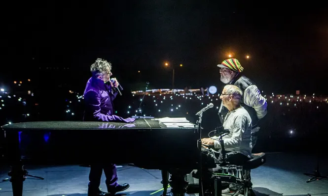 Fito Páez, Hugo Fattoruso y Rubén Rada en el show del argentino en la Rambla
