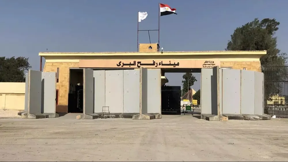 magen de archivo de una vista de la puerta fronteriza de Rafah con la Franja de Gaza.