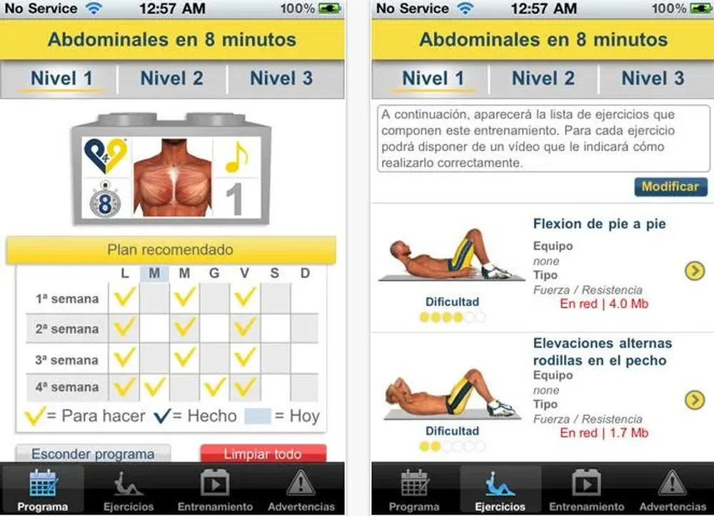Abdominales en 8 minutos