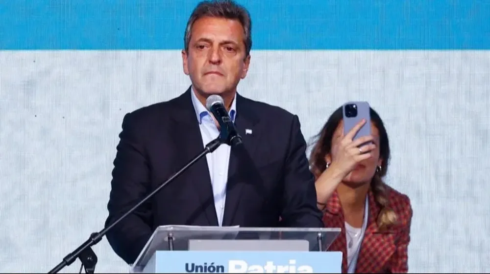 Sergio Massa, luego de su victoria.