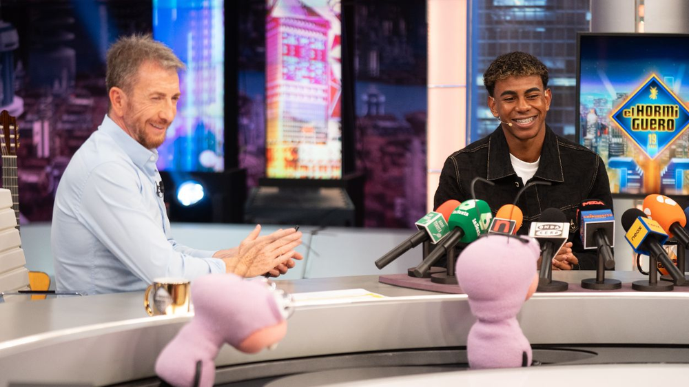 Pablo Motos, feliz, con Lamine Yamal