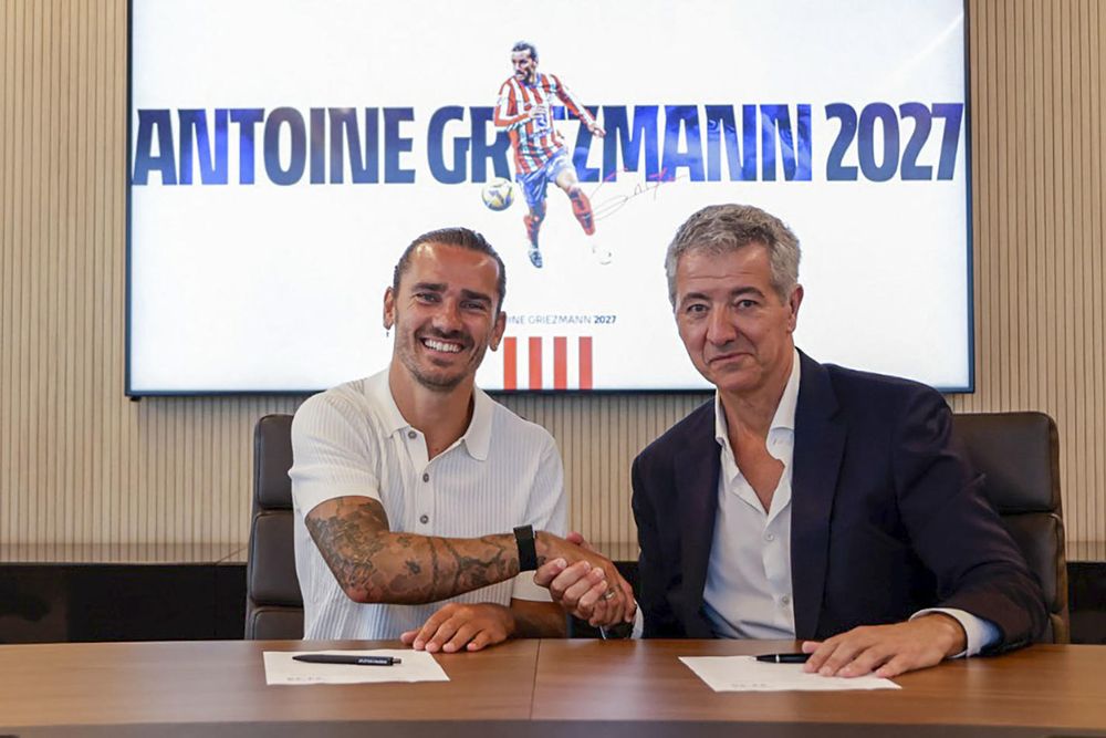 Antoine Griezmann extiende un año su contrato con el Atlético de Madrid. EFE