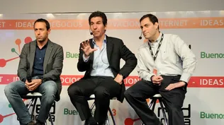 MArcos GAlperín, Andy Freire y Santiago Bilinkis