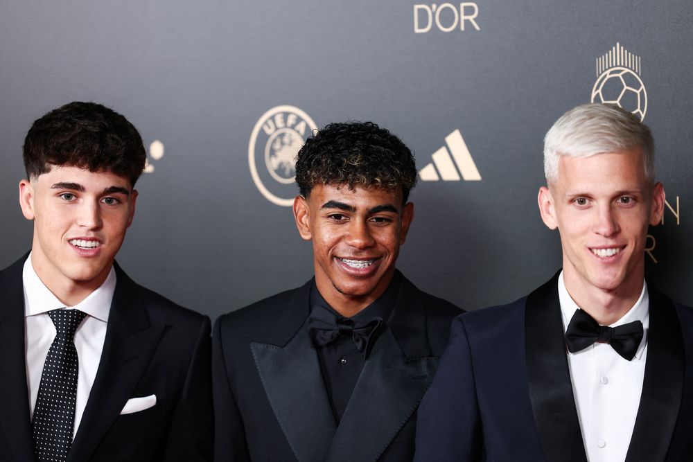 Dani Olmo, Lamine Yamal y Pau Cubarsí