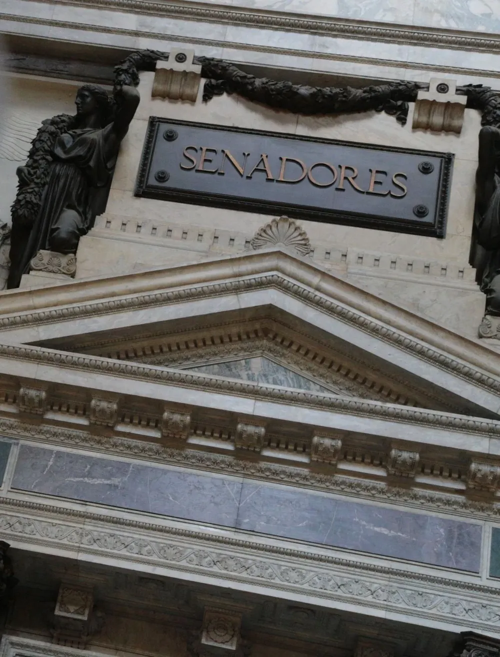 Ingreso a la Cámara de Senadores.