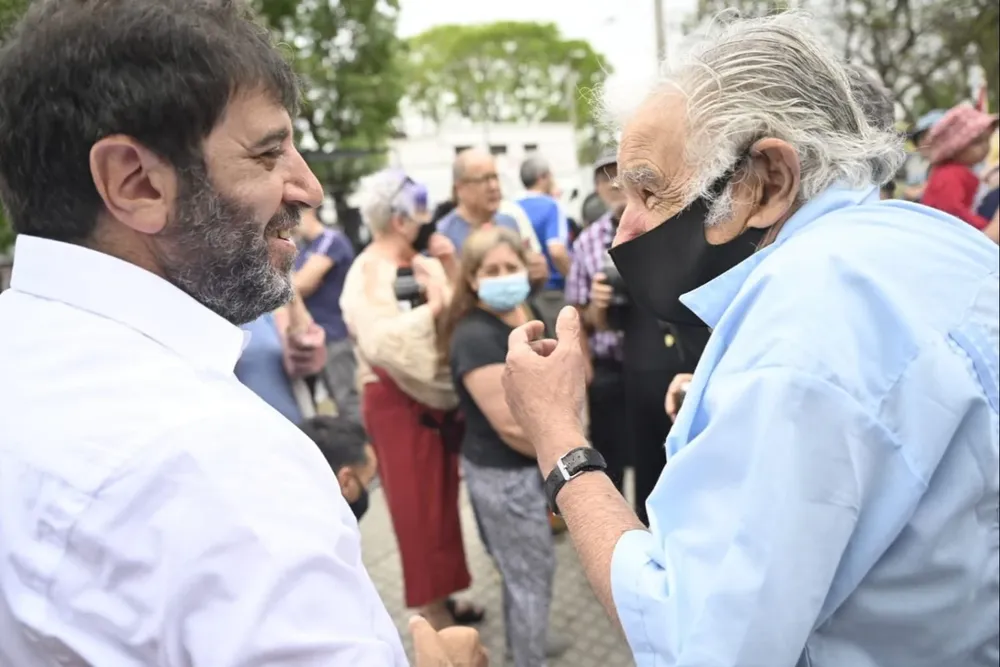 Pereira junto a Mujica estuvieron en el acto realizado en la Plaza Lafone