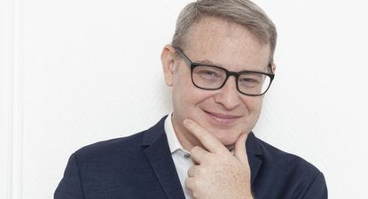 Axel Kuschevatzky, productor de cine argentino, en el centro cultural Mataderos, en Madrid, donde se hizo el encuentro anual de Iberseries.