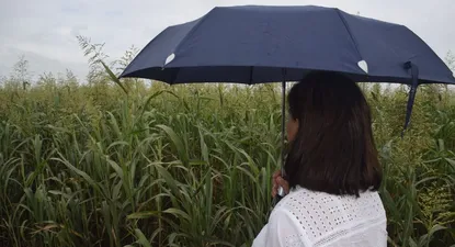 Paraguas en la Expoactiva, motivo de alegría.