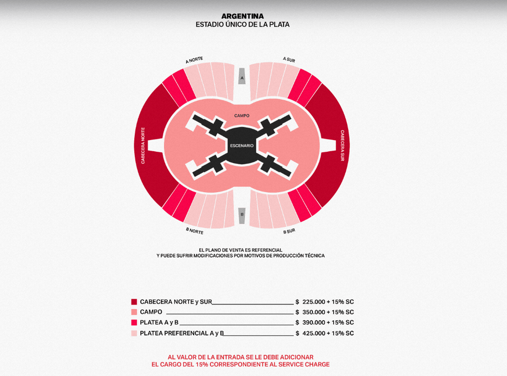 Precios de las entradas para los shows de BTS en Argentina 2026 Precios de las entradas para los shows de BTS en Argentina 2026
