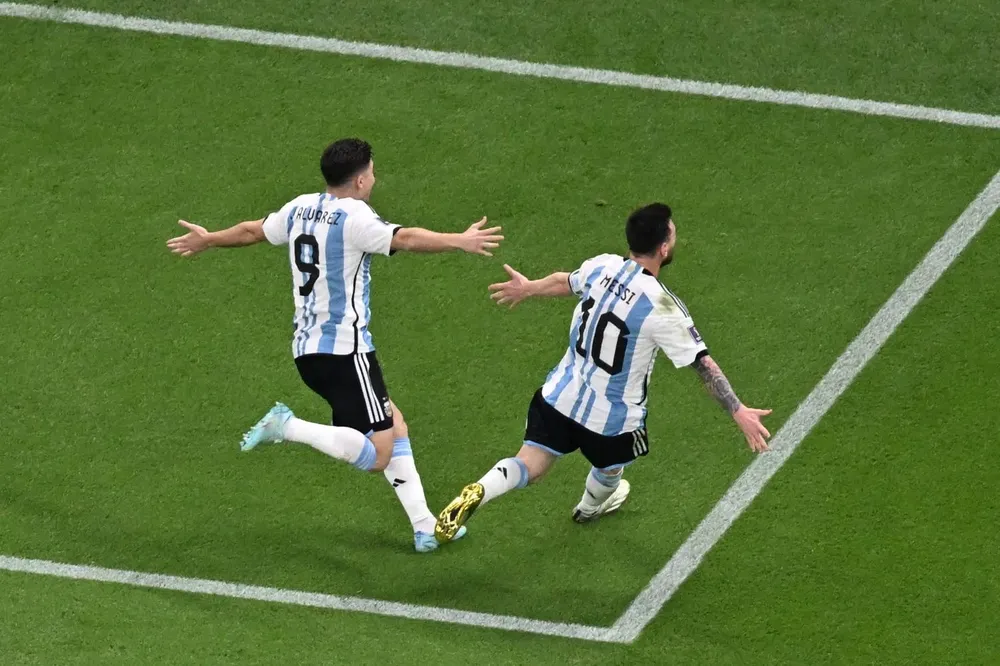 El festejo de Lionel Messi en el 1 a 0 ante México. El festejo de Lionel Messi en el 1 a 0 ante México.