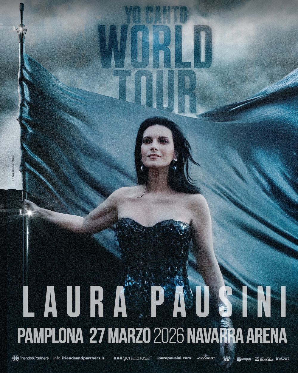 La artista italiana Laura Pausini.&nbsp;
