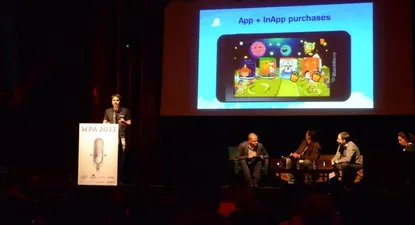 Alan Kind presentando Kidbox en Barcelona