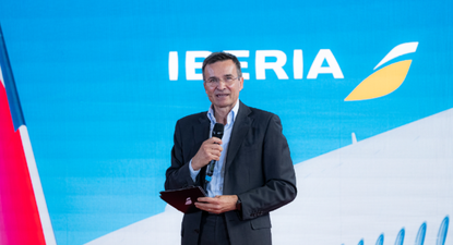 Marco Sansavini, CEO de Iberia, en el acto de los 100 para el Centenario de la compañía aérea.&nbsp;