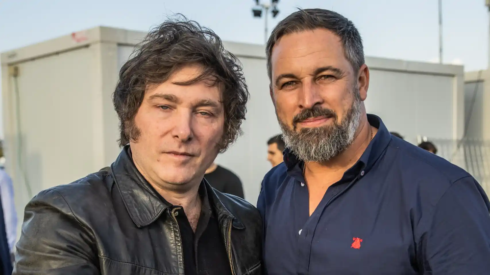 El presidente argentino, Javier Milei y el líder de VOX, Santiago Abascal.