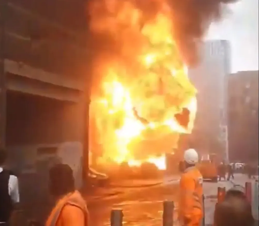 El incendio ocurrió en una estación de trenes