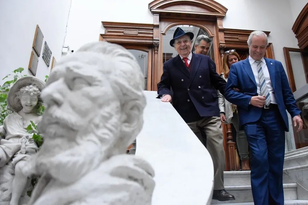 Sanguinetti e Iturralde en la casa del Partido Nacional el 29 de mayo