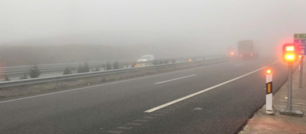 Niebla en las carreteras de Galicia.