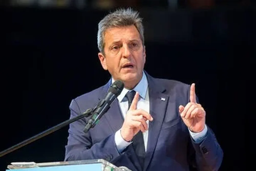 Sergio Massa, candidato de UxP, en el debate