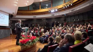 El presidente interino del Consejo General del Poder Judicial (CGPJ), Vicente Guilarte, durante su intervención.