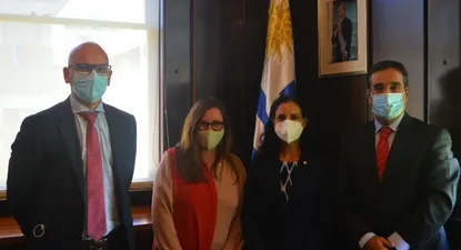 Alfonso Capurro, Ana Fostel, Azucena Arbeleche y Aldo Lema. (Foto archivo)