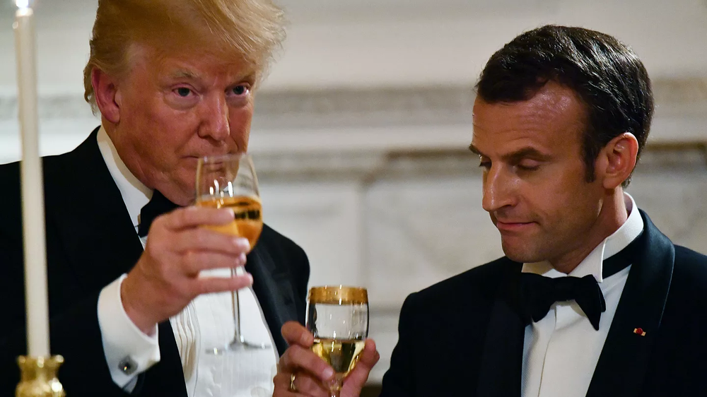 Donald Trump, presidente estadounidense y Emmanuel Macron, presidente de Francia.